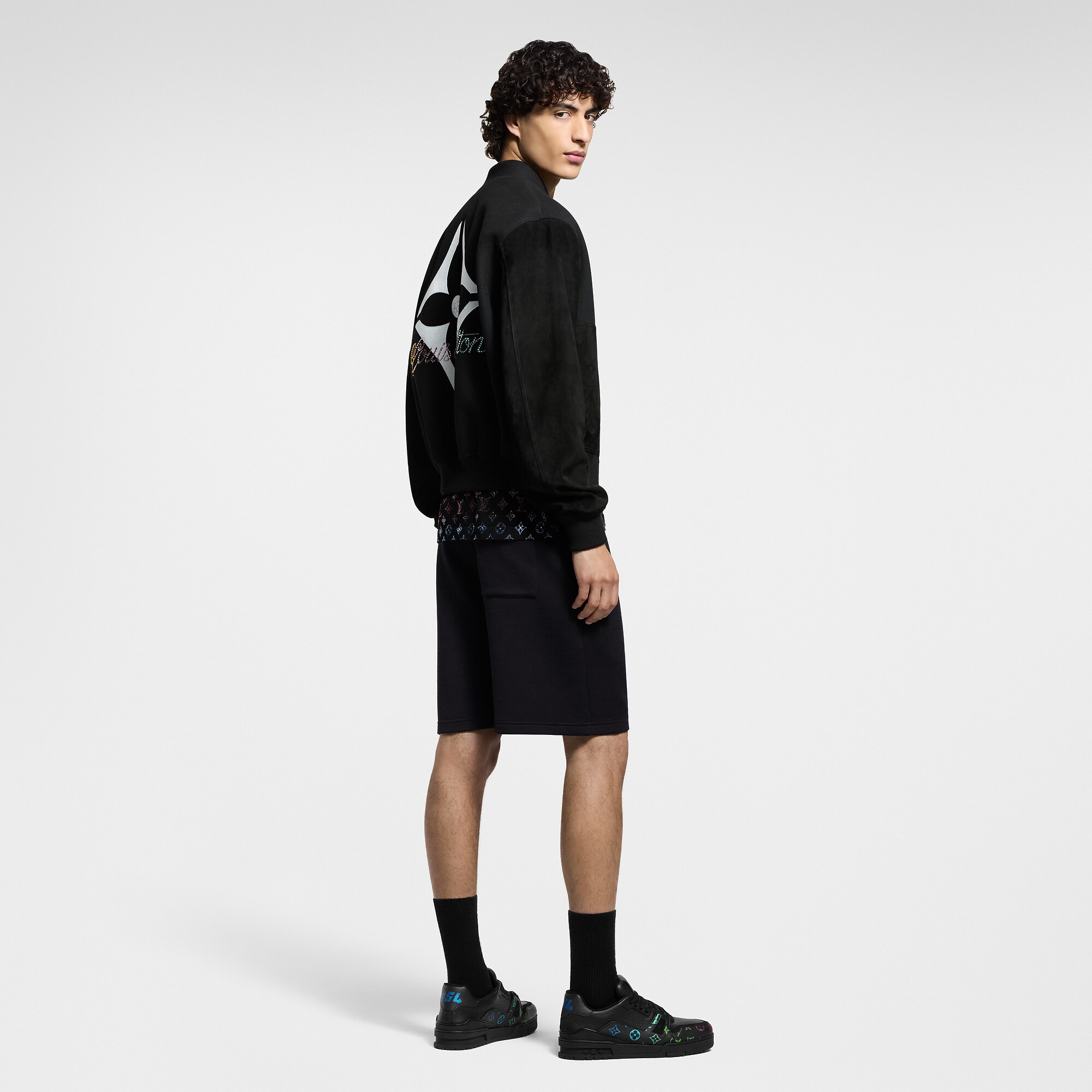 LV Embellished Jersey Shorts