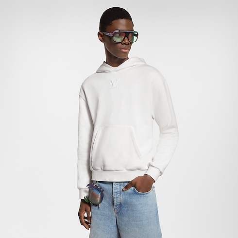 Ready-to-Wear Knitwear and Sweatshirts LV Embossed Cotton Hoodie | Louis Vuitton ® (Product zoom)