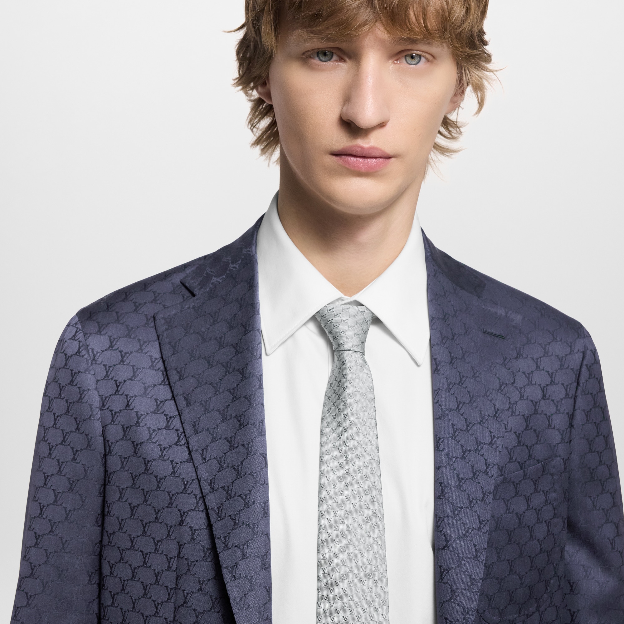 S00 Accessories Ties and Pocket Squares LV Fishnet Tie | Louis Vuitton ® (Product zoom)