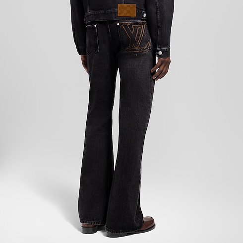 Ready-to-Wear Denim LV Flared Denim Pants | Louis Vuitton ® (Product zoom)