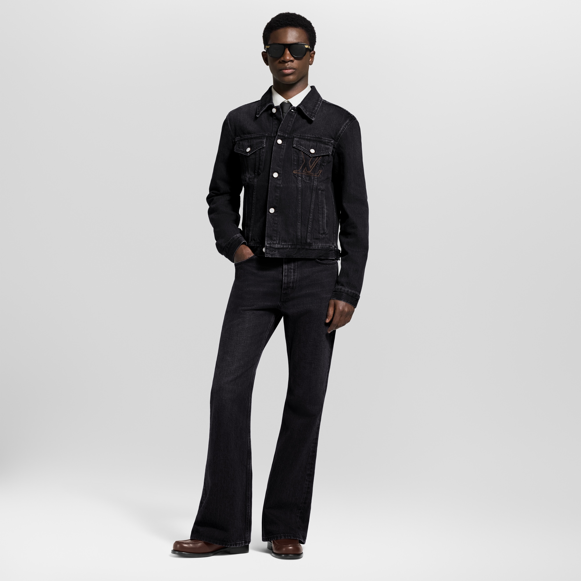  Ready-to-Wear Denim LV Flared Denim Pants | Louis Vuitton ® (Product zoom)
