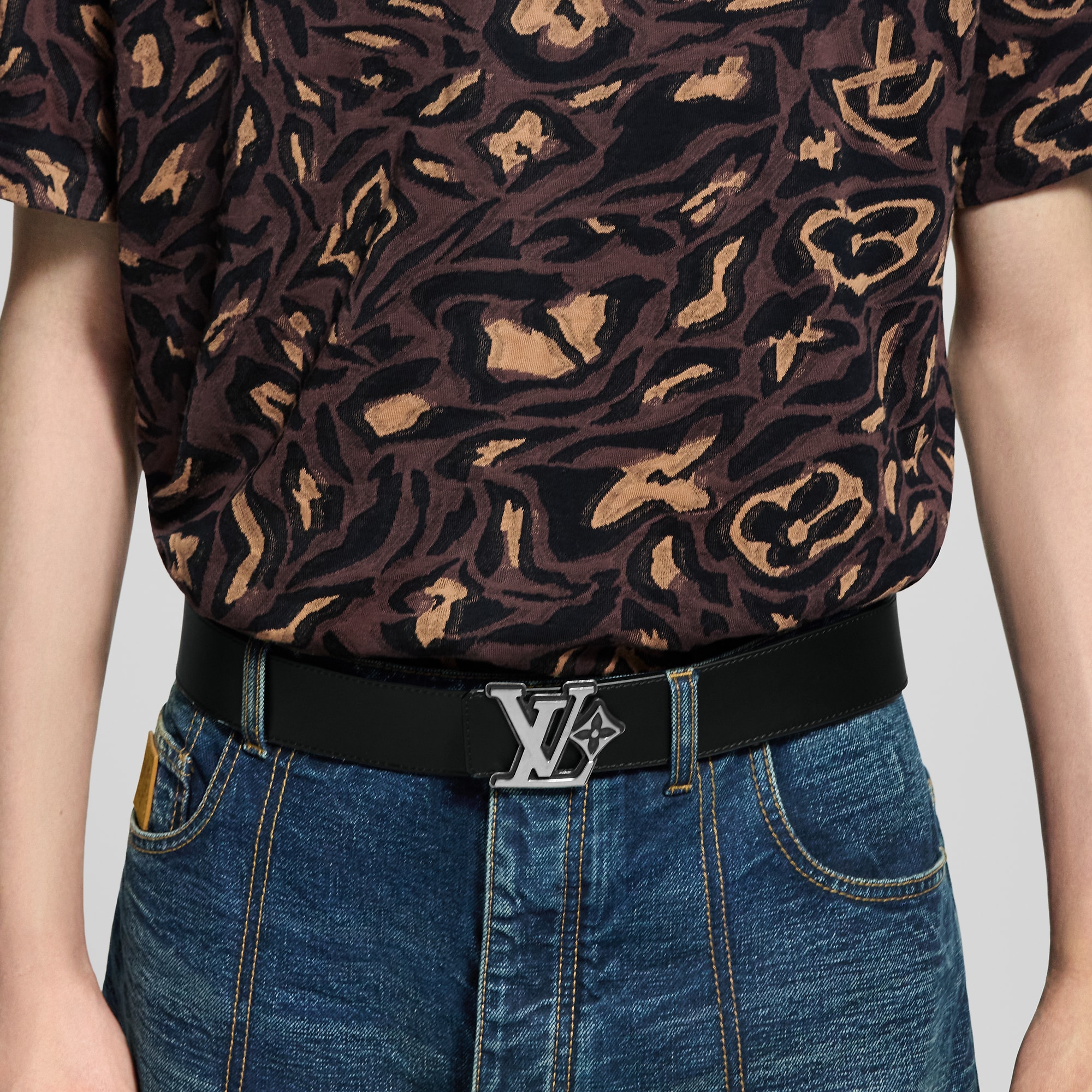 LV Flower Camoflage 40mm Reversible Belt