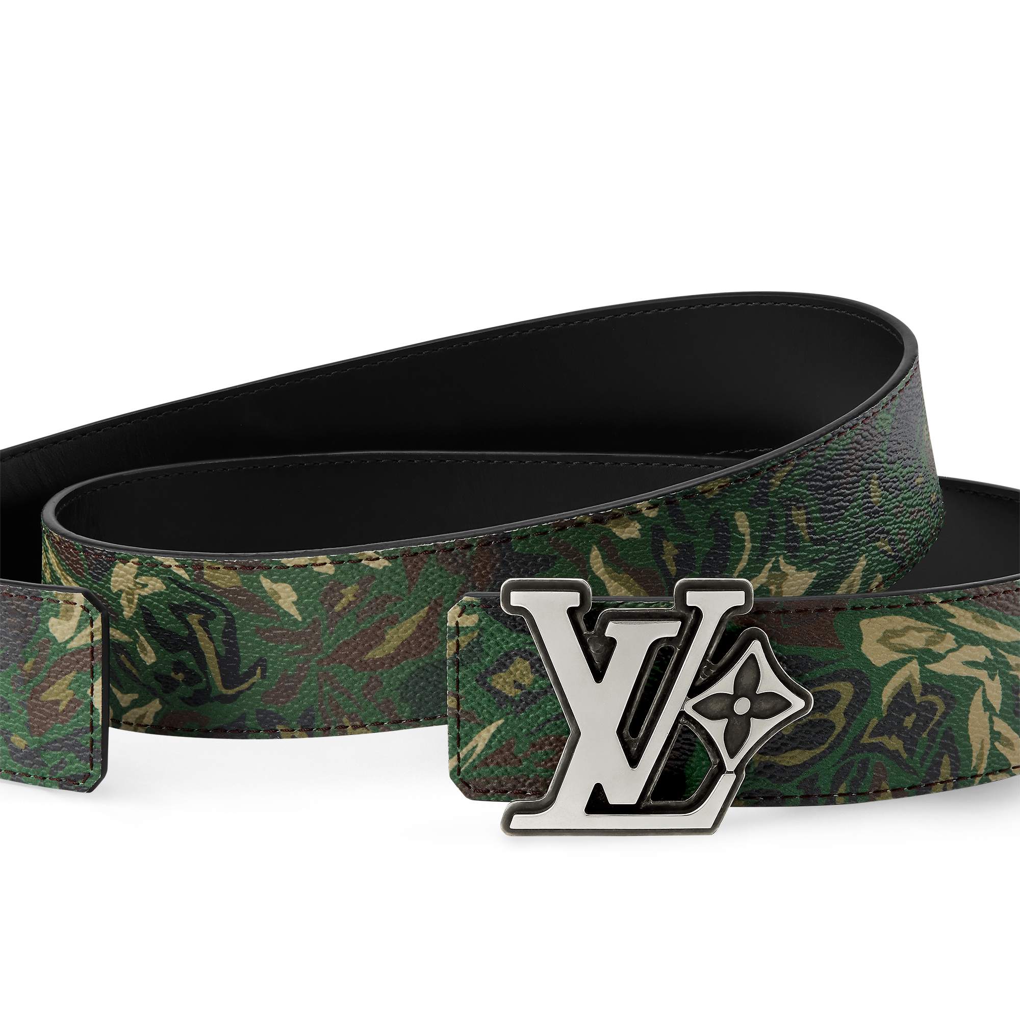 LV Flower Camoflage 40mm Reversible Belt