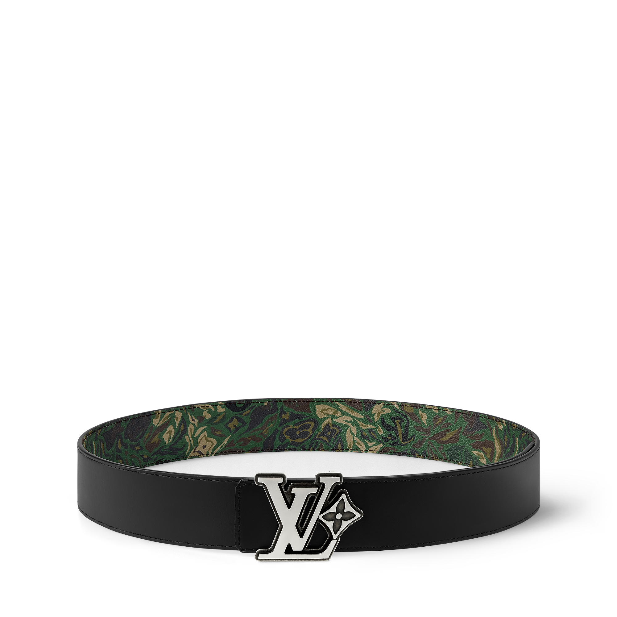 LV Flower Camoflage 40mm Reversible Belt