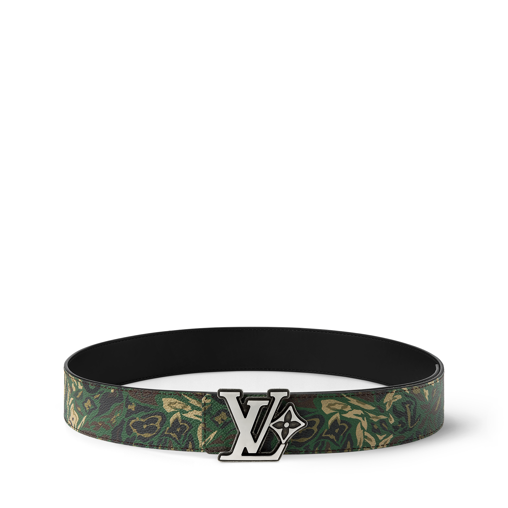 LV Flower Camoflage 40mm Reversible Belt