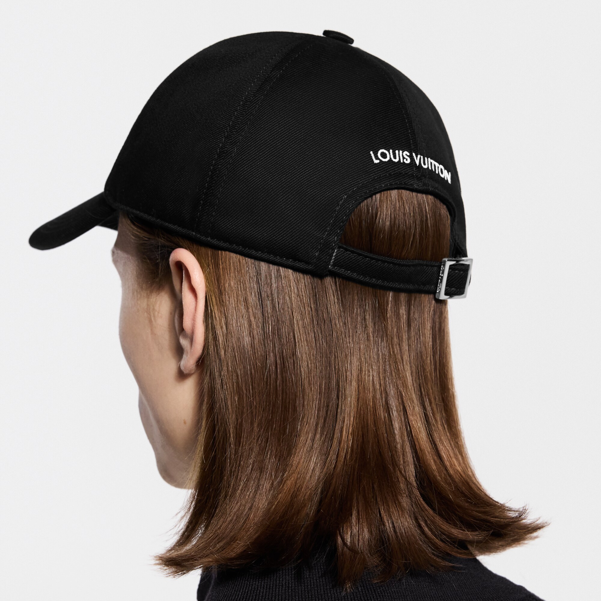 Louis Vuitton Denim and Leather Flower Cap LV Flower Washed Cap . - Accessories | LOUIS VUITTON main image 3