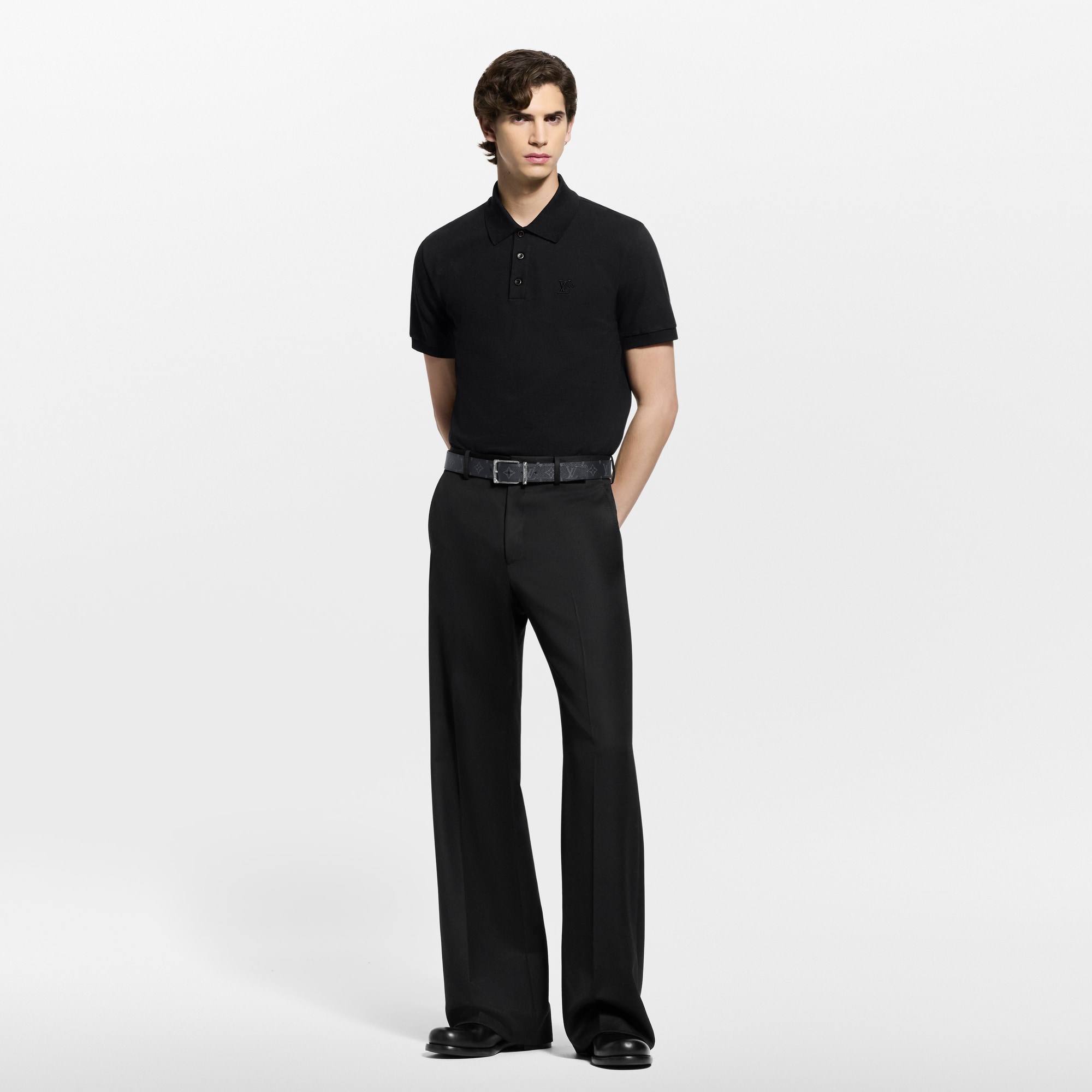  Ready-to-Wear T-Shirts and Polos LV Flower Pique Polo | Louis Vuitton ® (Product zoom)