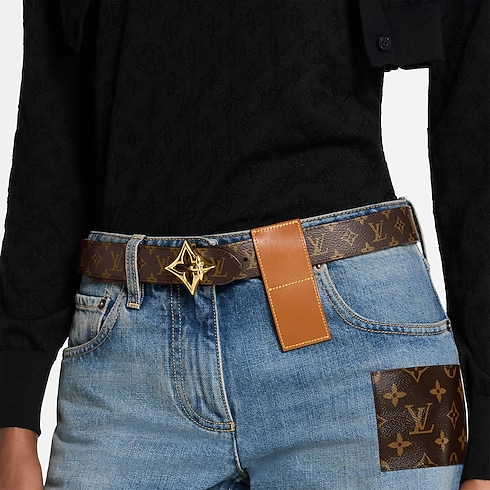 Accessories Belts LV Flowergram 30mm Reversible Belt | Louis Vuitton ® (Product zoom)