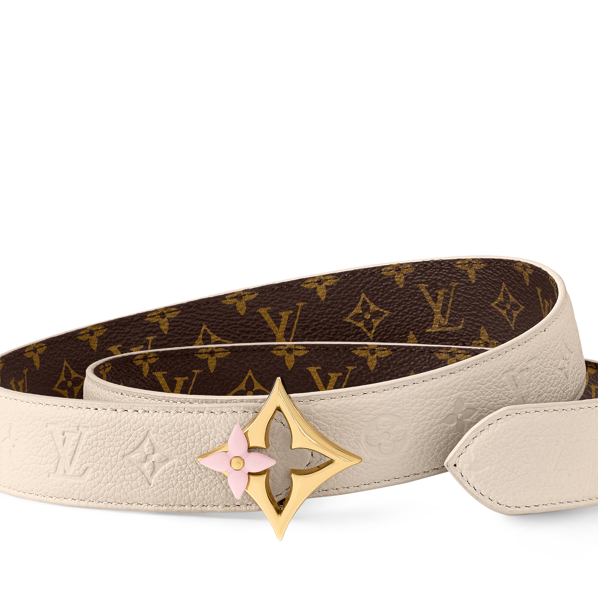 LV Flowergram Enamel 30mm Reversible Belt