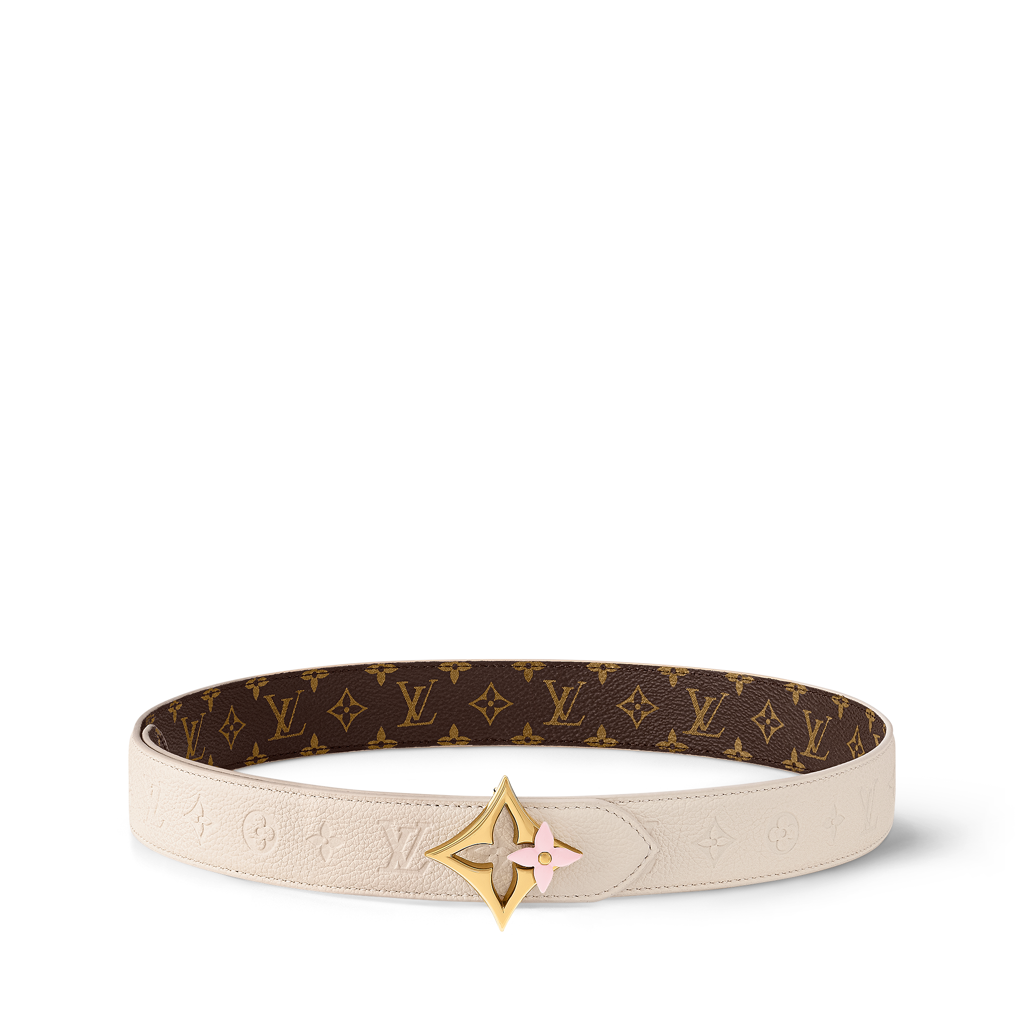 LV Flowergram Enamel 30mm Reversible Belt