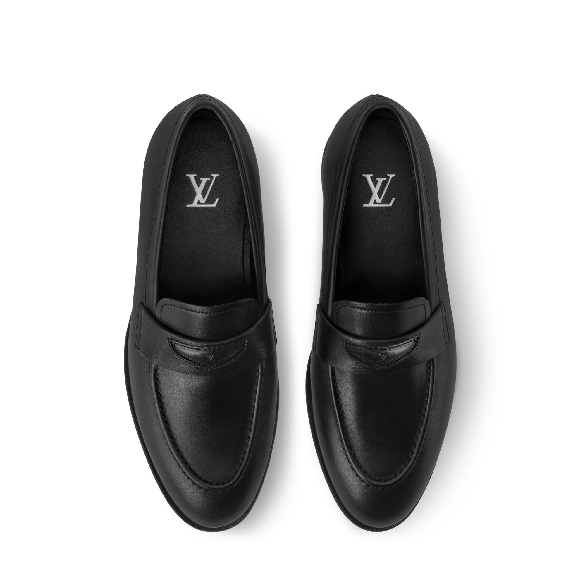 Louis Vuitton men’s black leather dress shoes with buckle accent LOUIS VUITTON Richelieu Black Epi Lace ups Men main image 3