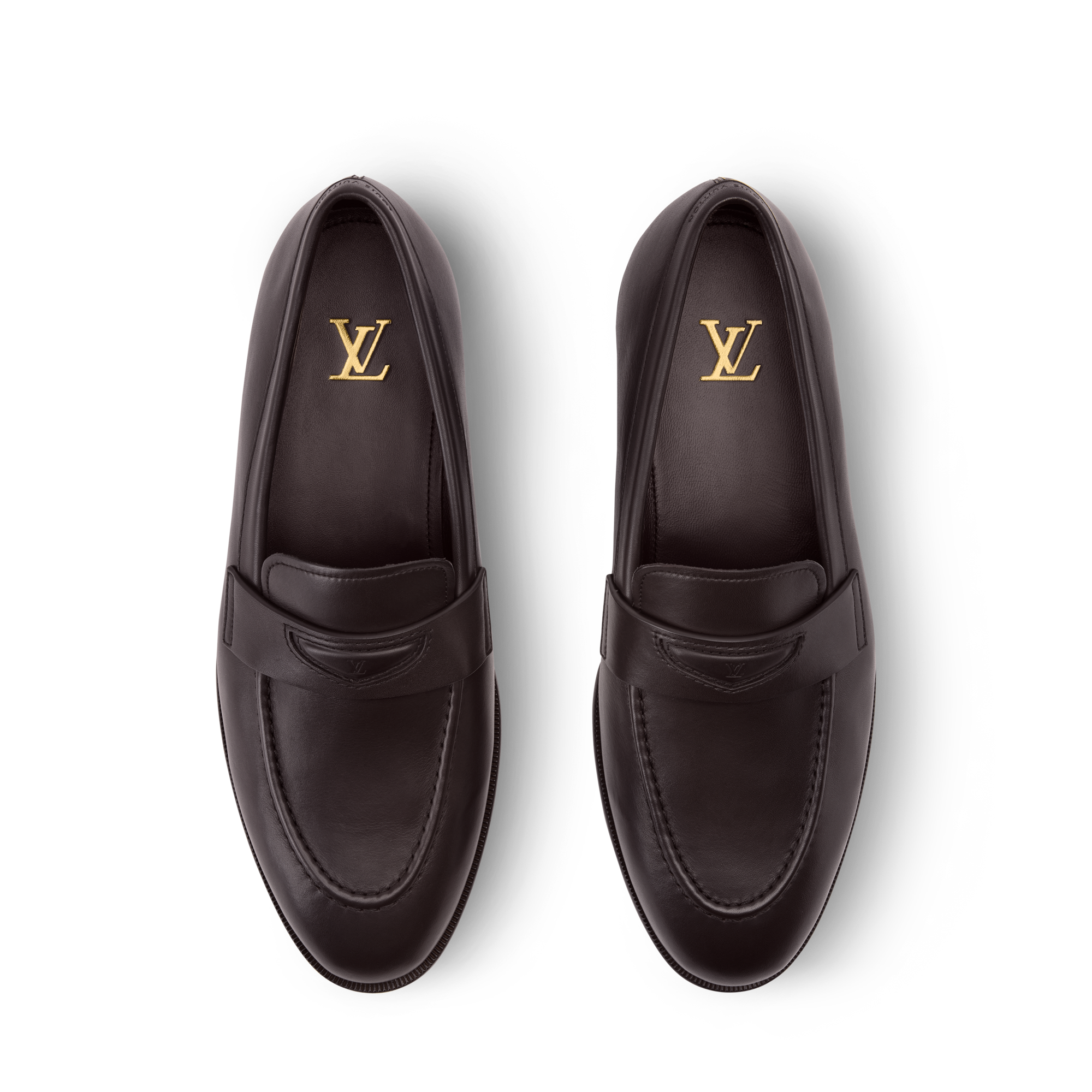 Louis Vuitton-Genuine Mens Dress Shoes-Size 9 (US)-Chocolate Brown Brown Louis Vuitton Shoes for Men - Vestiaire Collective main image 4