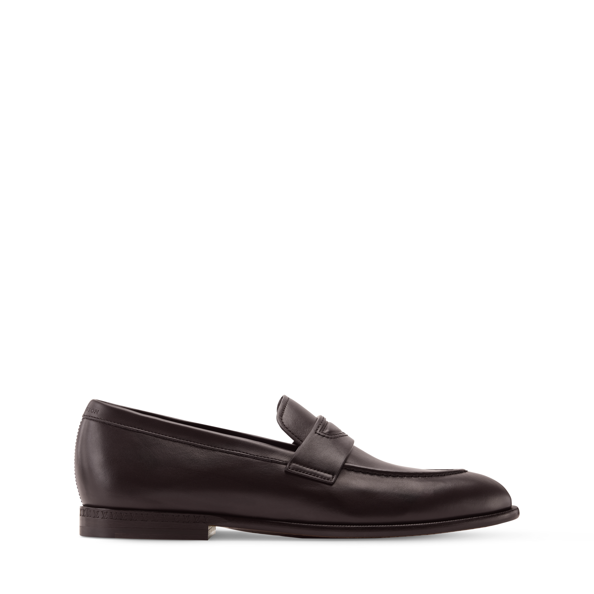 Men\'s Louis Vuitton Gray Grained Leather Logo Loafers - Size 9 M - Includes COA Major Loafer - Men - Shoes | LOUIS VUITTON ® main image 4