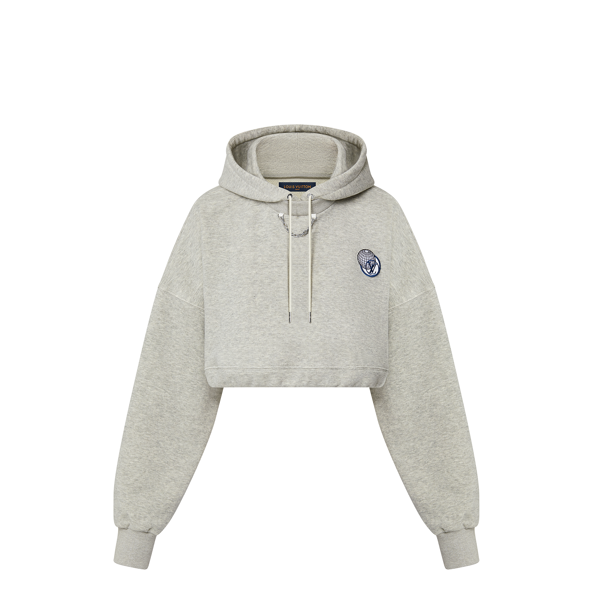 LV Globe Cropped Hoodie