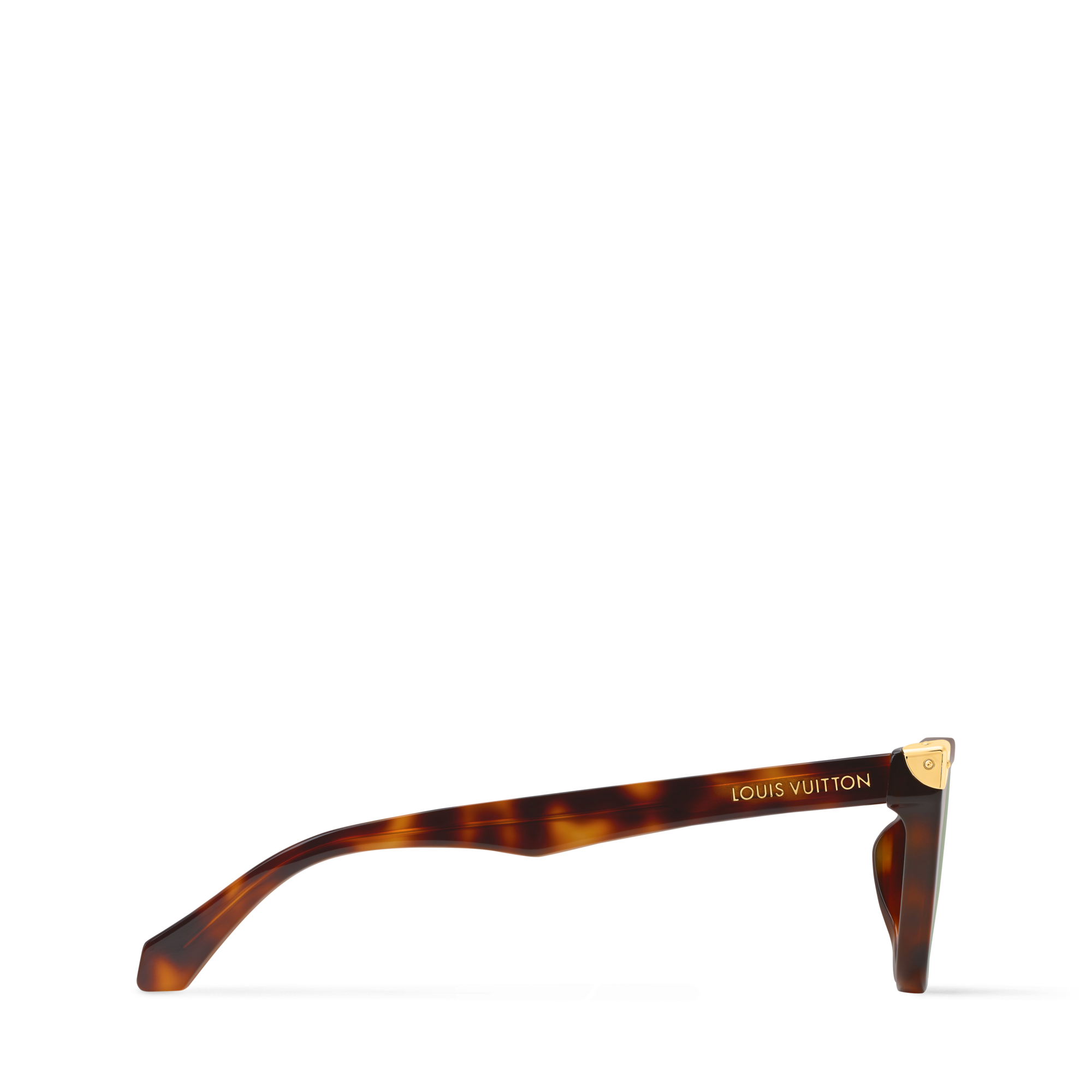 Louis Vuitton Brown Tortoiseshell Rectangular Sunglasses Louis Vuitton LV First Square Sunglasses Z1708E Dark  main image 2