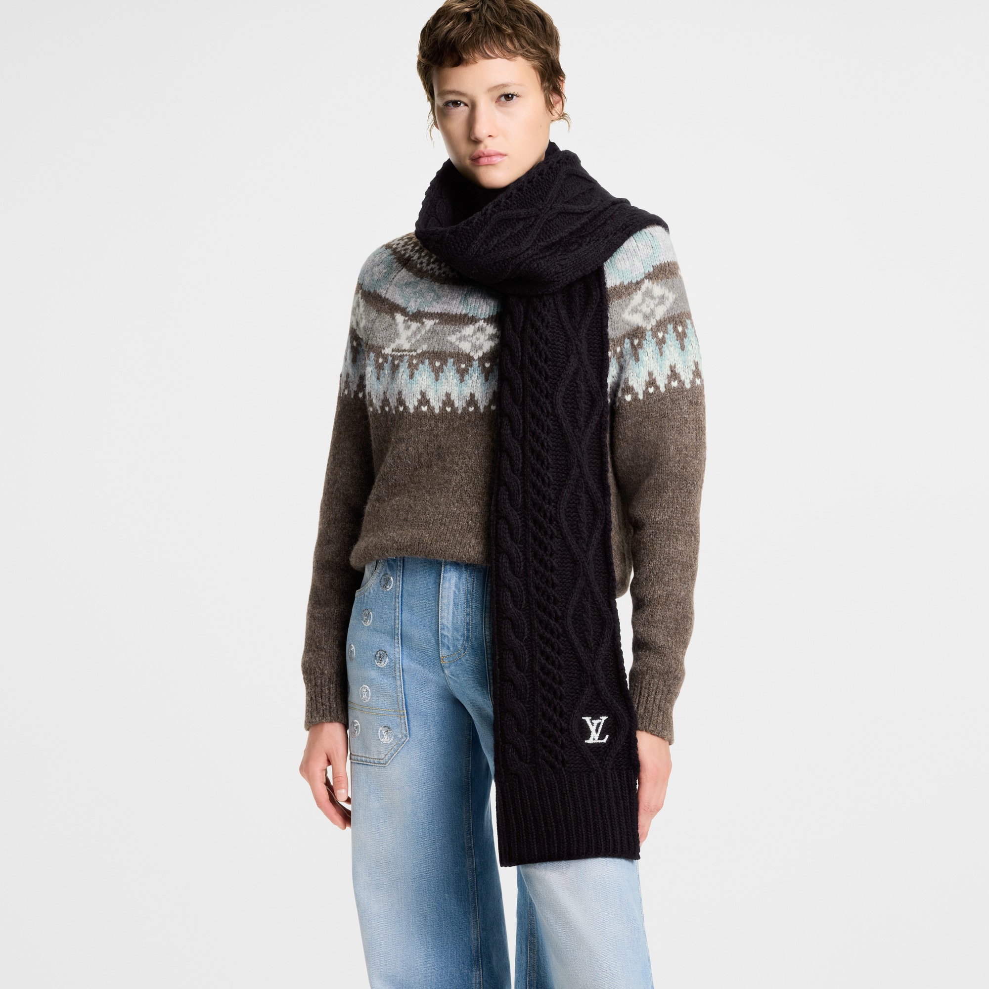 S00 Accessories Scarves LV Holiday Scarf | Louis Vuitton ® (Product zoom)