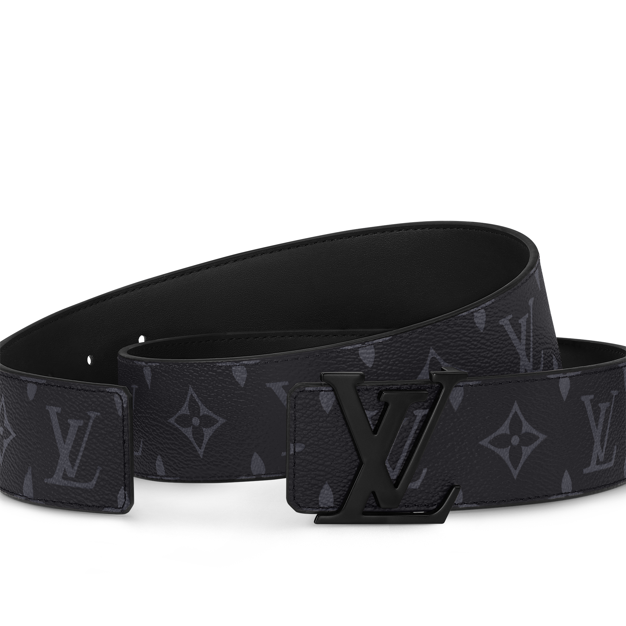 LV Initiales 40mm Matte Black Belt