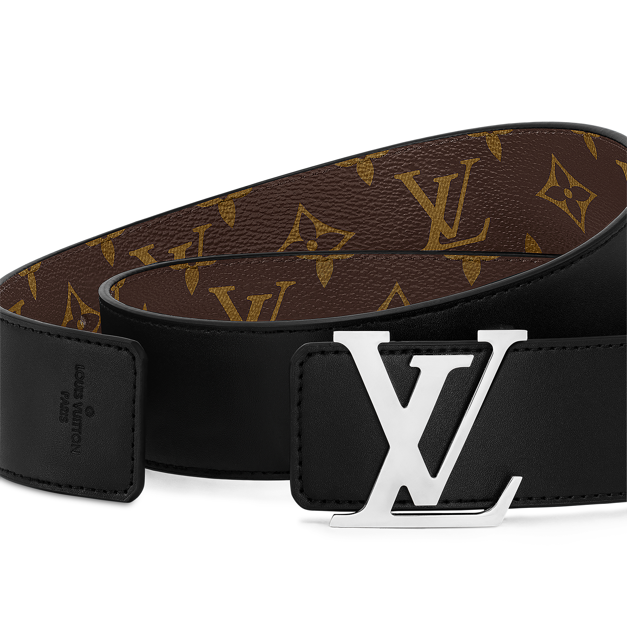 Monogram Macassar Canvas Accessories Belts LV Initiales 40MM Reversible | Louis Vuitton ® (Product zoom)