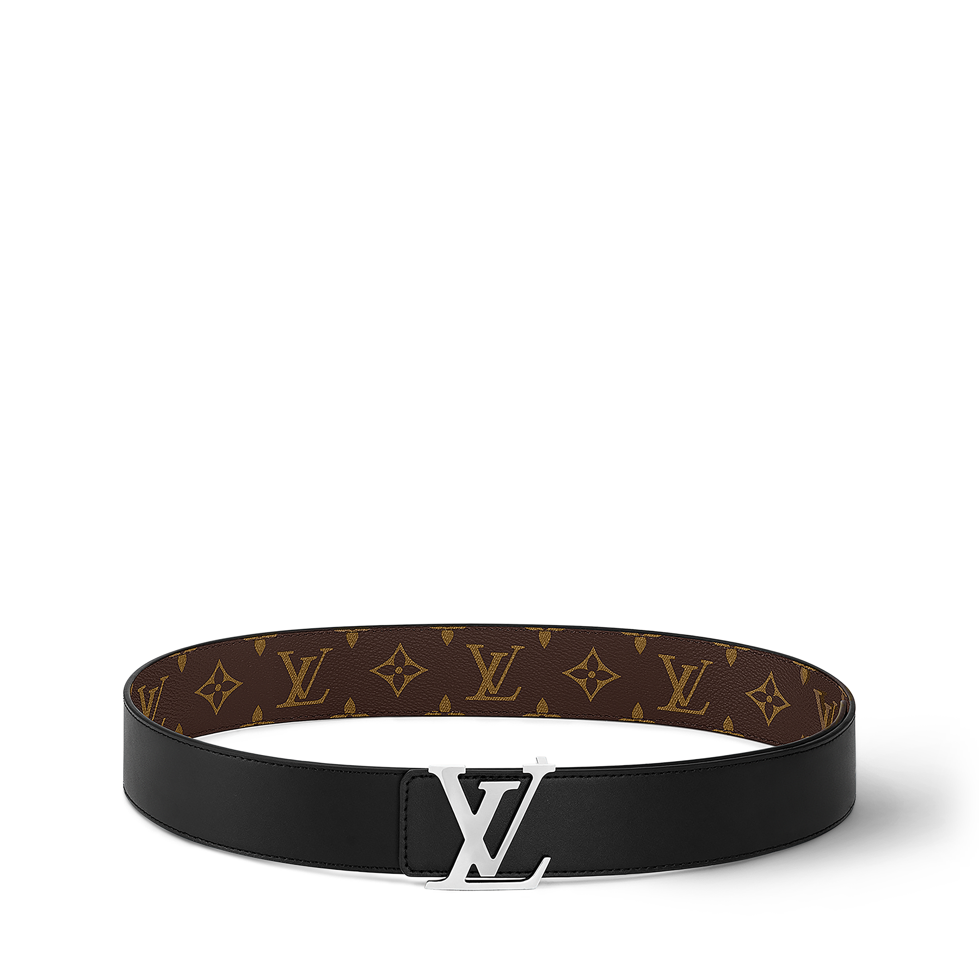 Monogram Macassar Canvas Accessories Belts LV Initiales 40MM Reversible | Louis Vuitton ® (Product zoom)