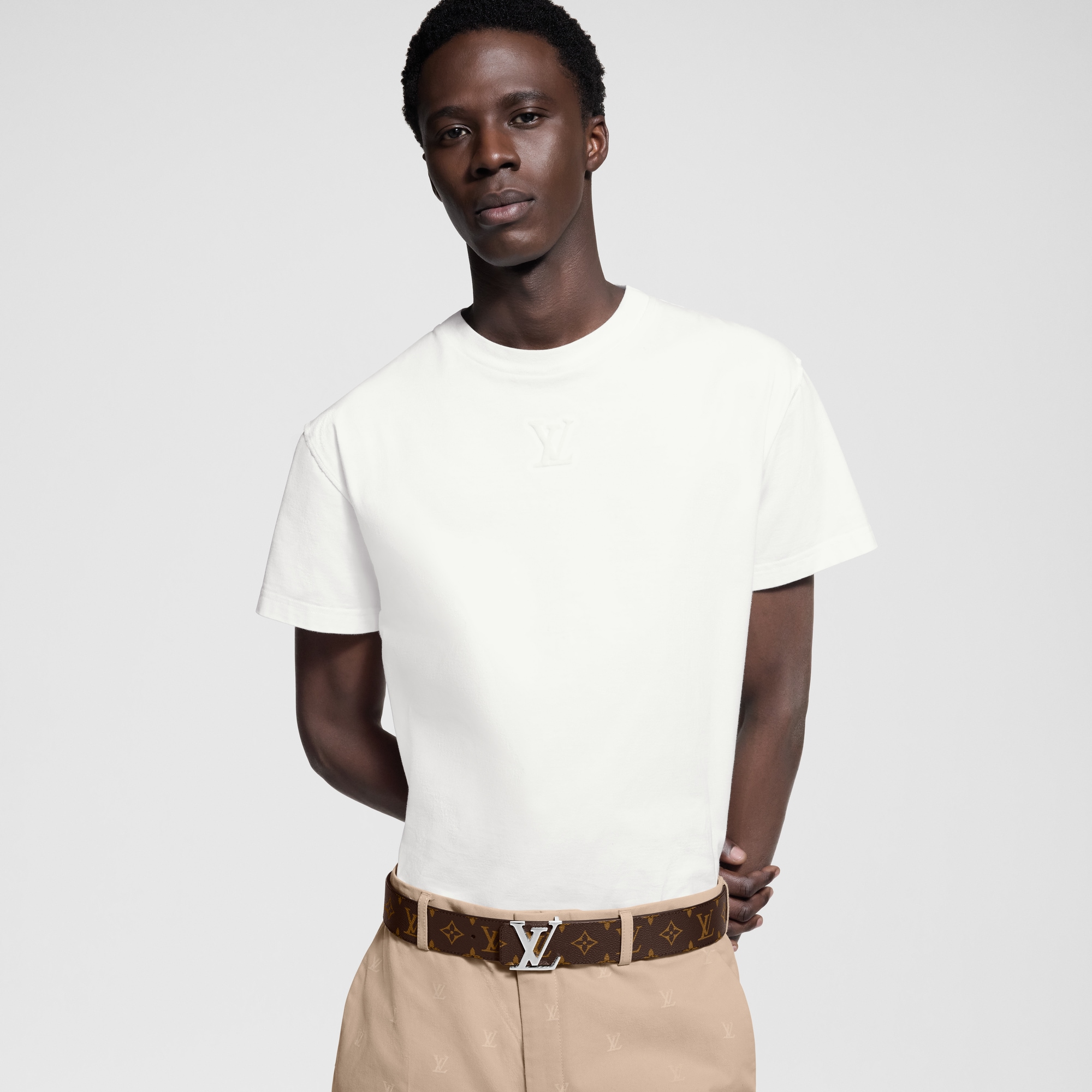 Monogram Macassar Canvas Accessories Belts LV Initiales 40MM Reversible | Louis Vuitton ® (Product zoom)