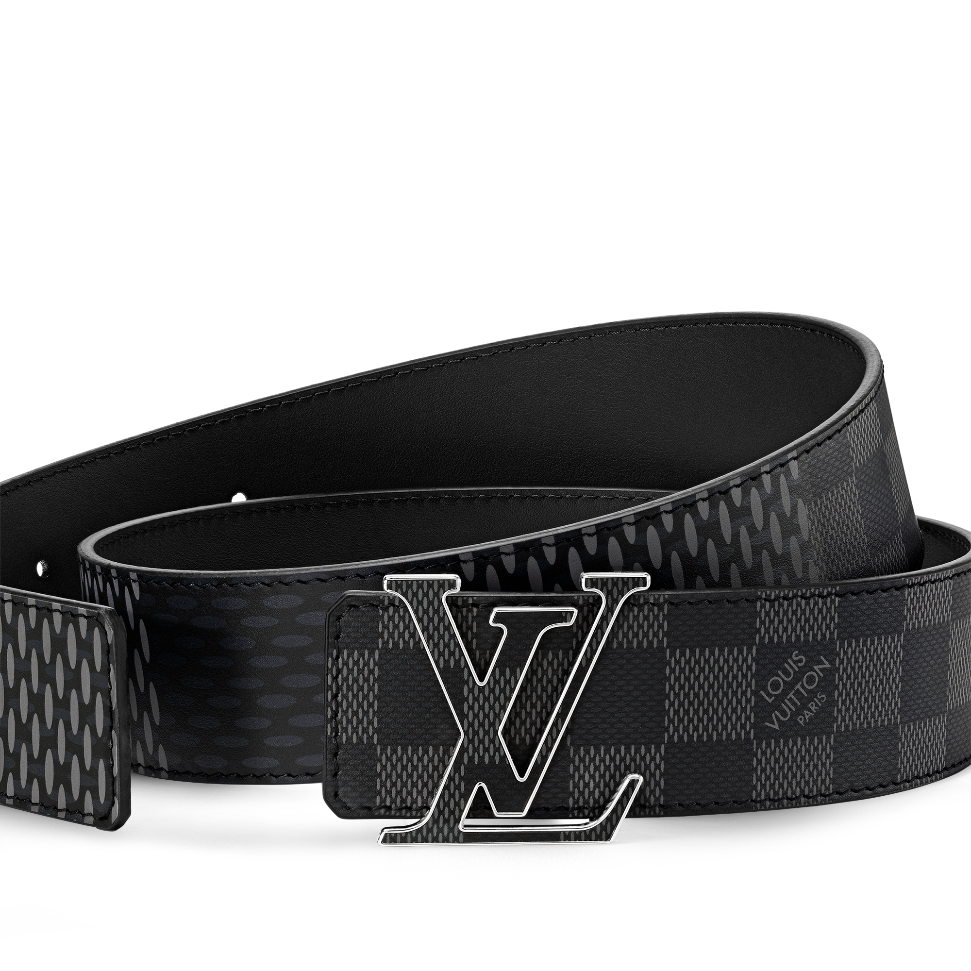 Damier Infini Leather Accessories Belts LV Initiales 40mm Reversible Belt | Louis Vuitton ® (Product zoom)