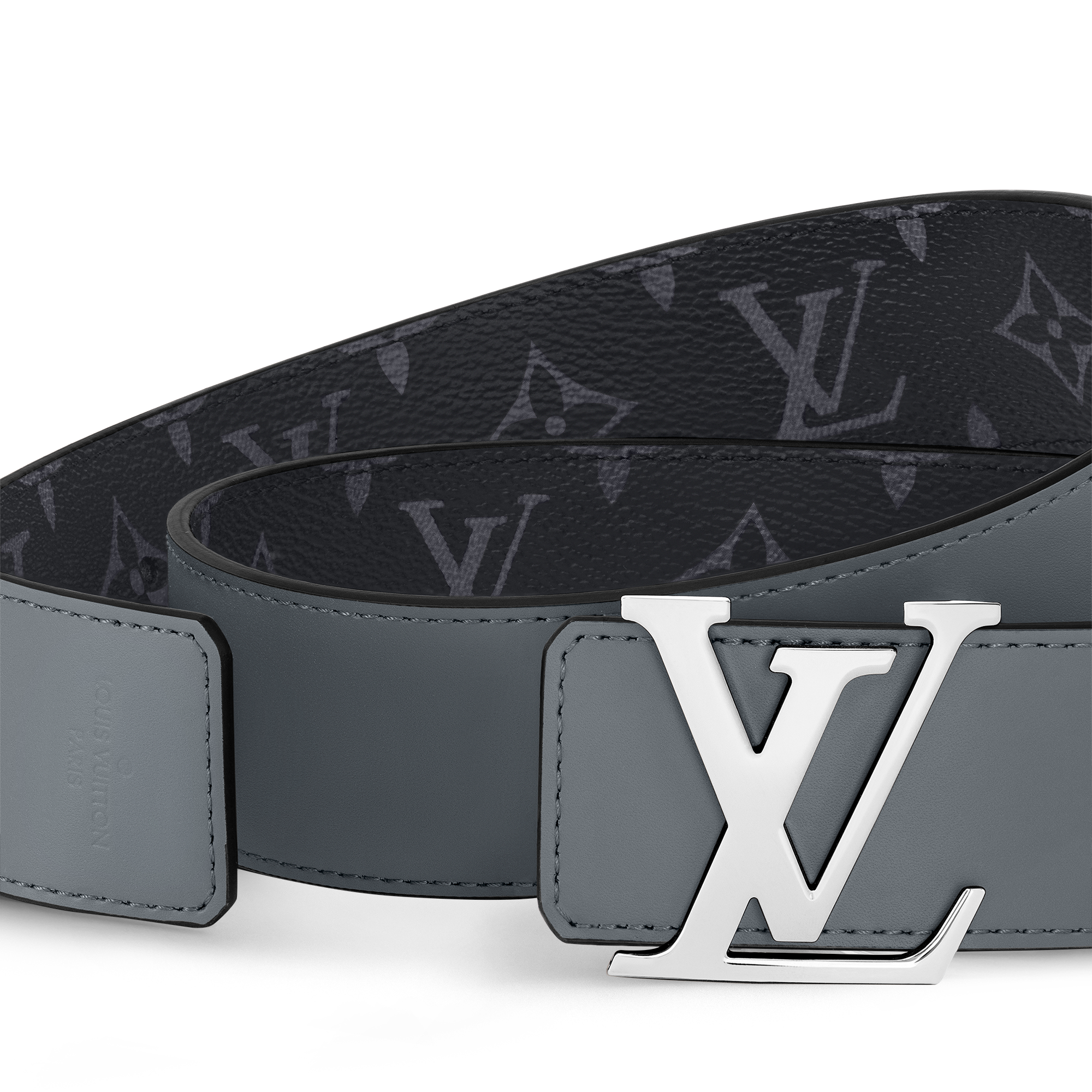 Monogram Eclipse Canvas Accessories Belts LV Initiales 40mm Reversible Belt | Louis Vuitton ® (Product zoom)