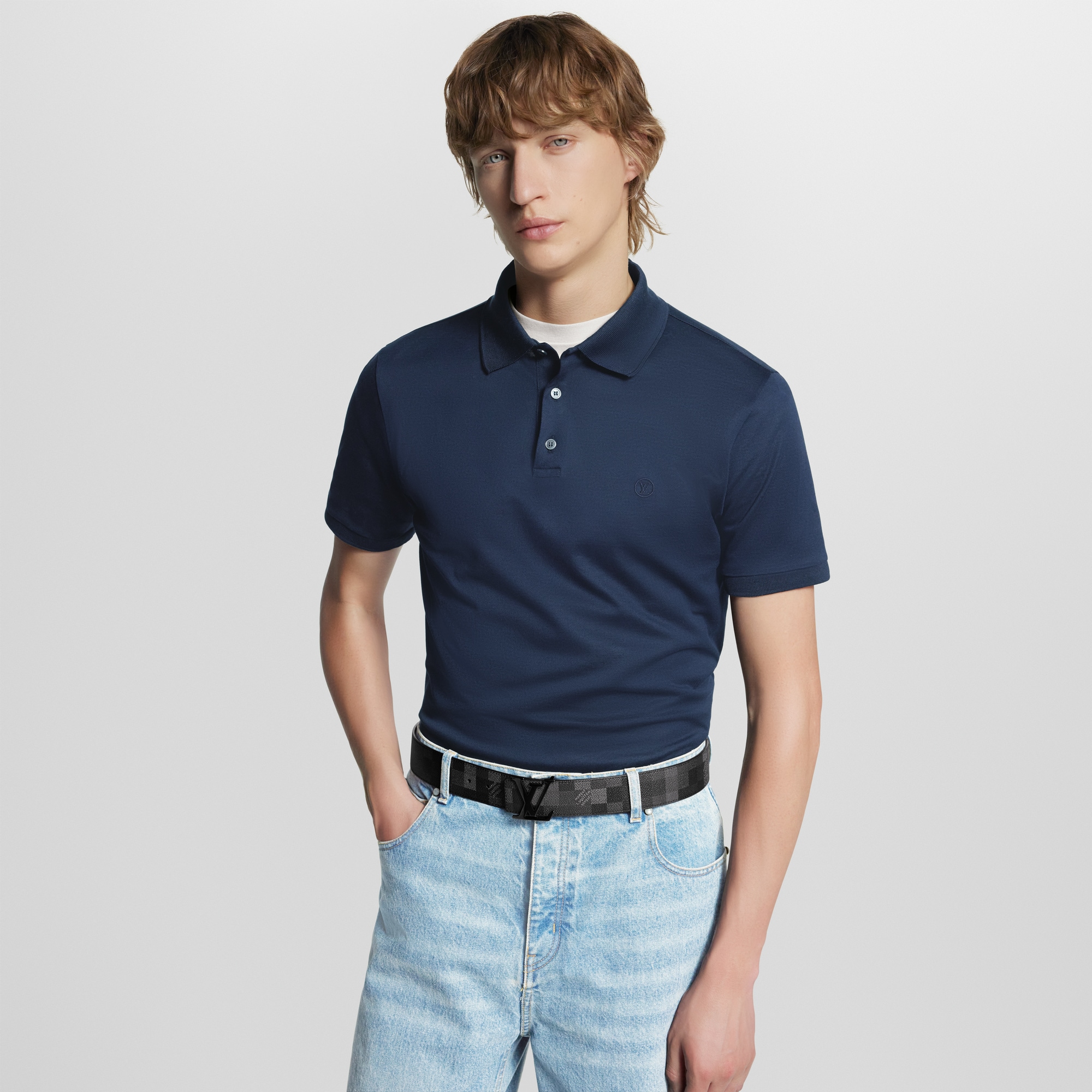 D16 Accessories Belts LV Initiales Damoflage 40mm Reversible Belt | Louis Vuitton ® (Product zoom)