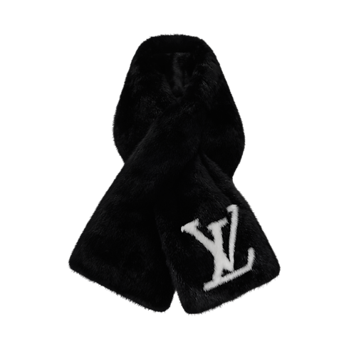 S00 Accessories Scarves LV Initiales Fur Scarf | Louis Vuitton ® (Product zoom)