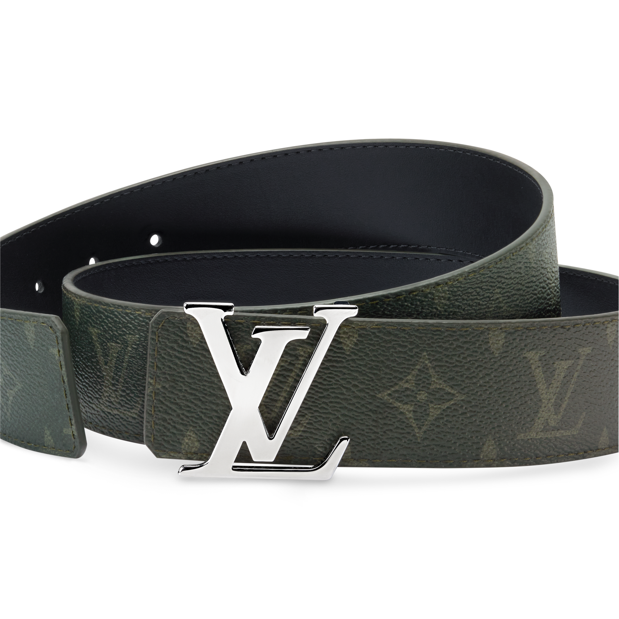 Louis Vuitton Initiales Monogram Canvas Belt Louis Vuitton LV Initiales Monogram Canvas Men Belt main image 4