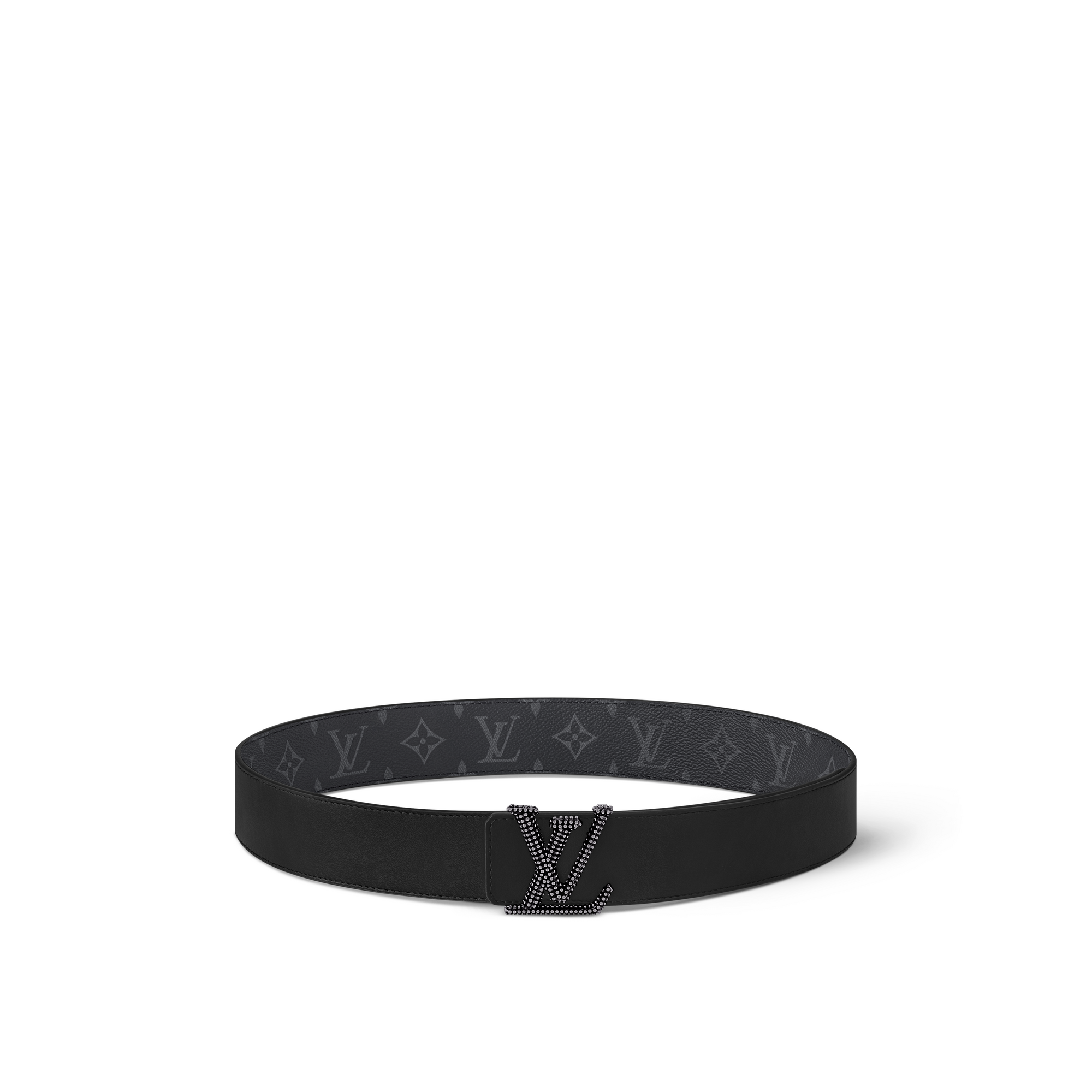 Monogram Eclipse Canvas Accessories Belts LV Initiales Studs 40mm Reversible Belt | Louis Vuitton ® (Product zoom)
