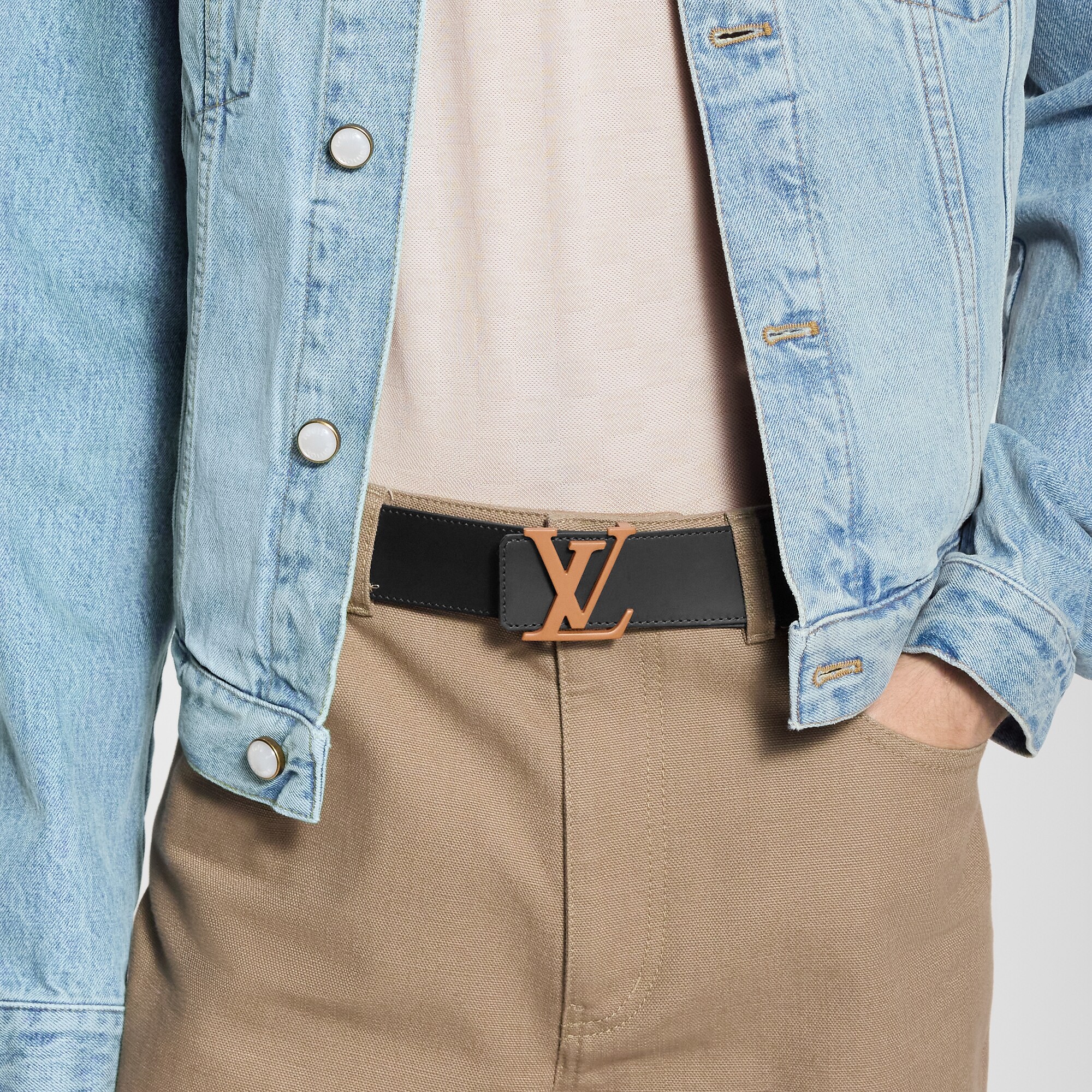 LV Initiales Taurillon Monogram 40mm Reversible Belt