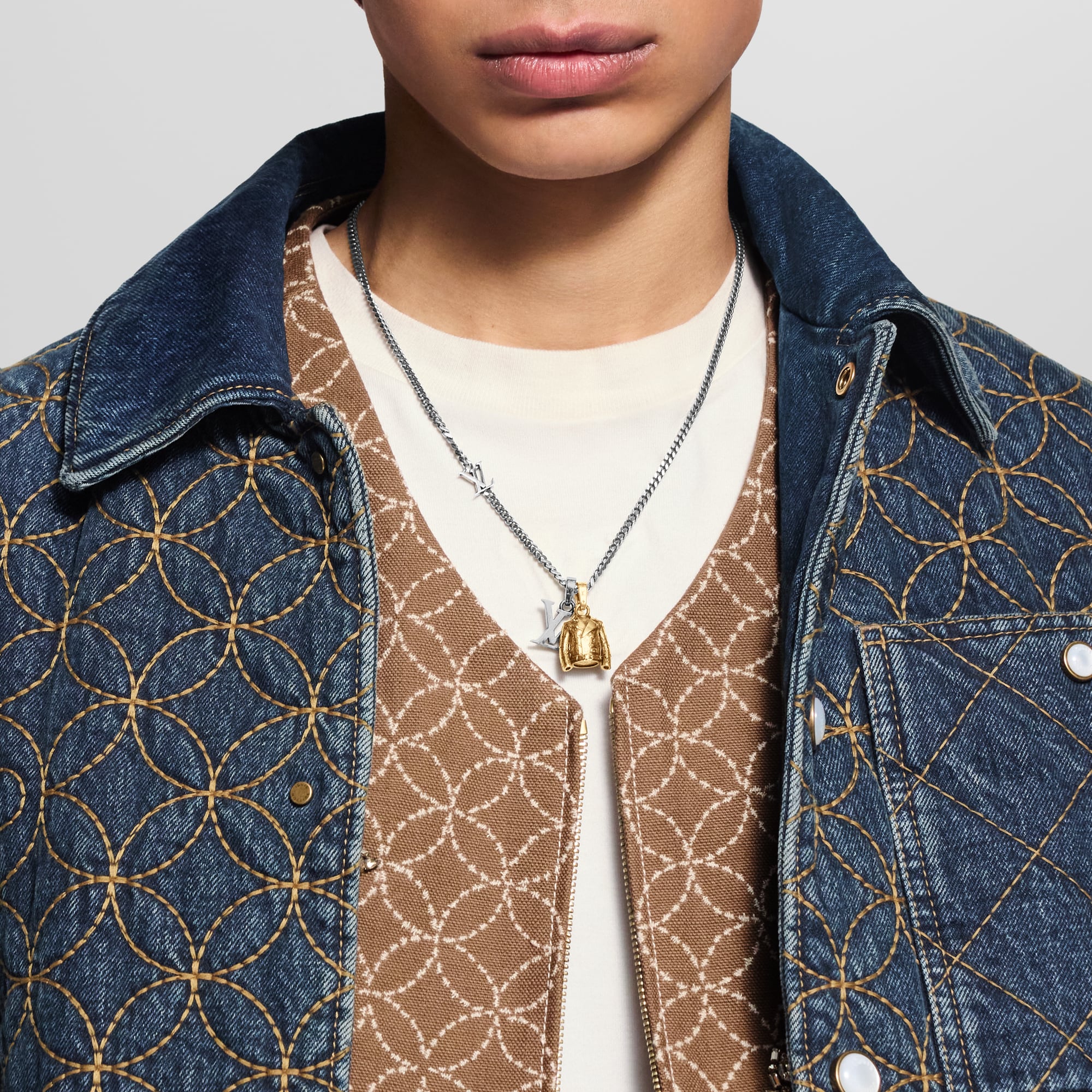 S00 Fashion Jewelry Necklaces and Pendants LV Jacket Charm | Louis Vuitton ® (Product zoom)