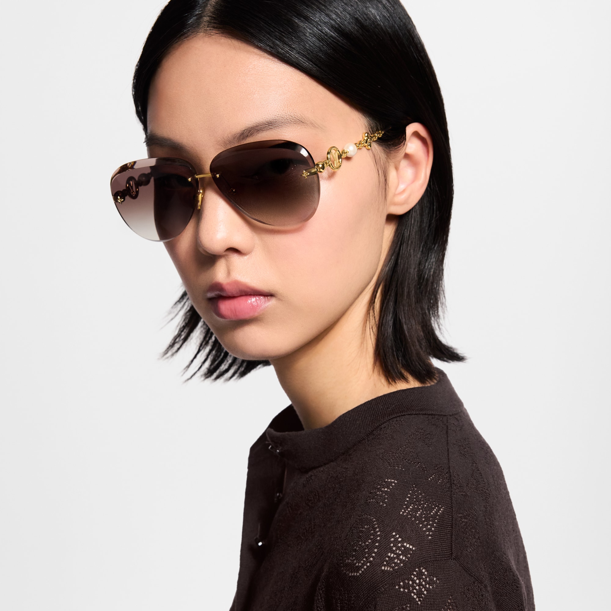 LV Jewel Pearl Pilot Sunglasses S00 - Women - Accessories | LOUIS 