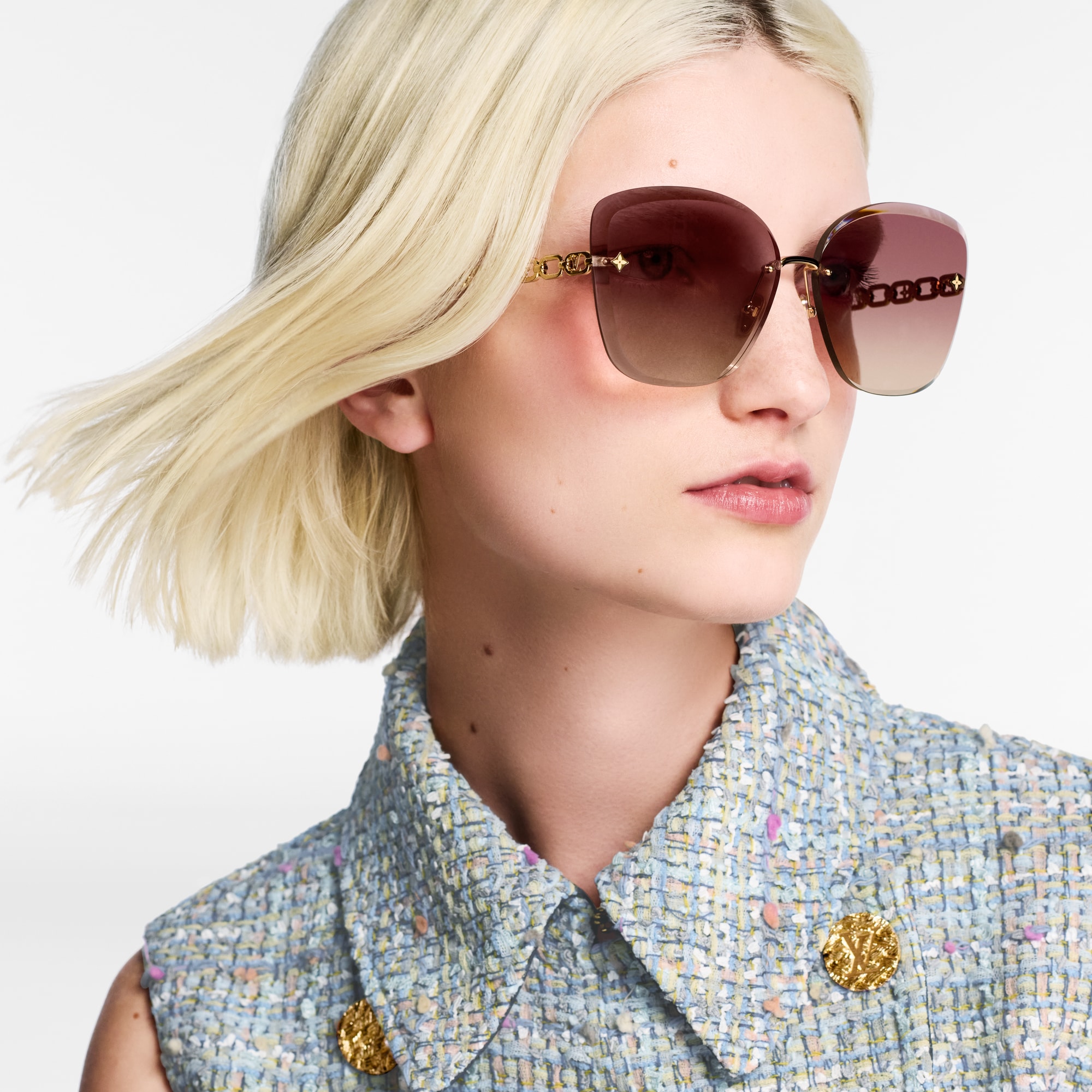 S00 Accessories Sunglasses LV Jewel Round Cat Eye Sunglasses | Louis Vuitton ® (Product zoom)
