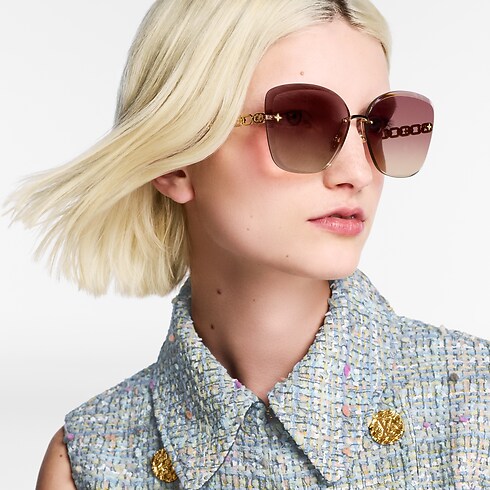 S00 Accessories Eyewear LV Jewel Round Cat Eye Sunglasses | Louis Vuitton ® (Product zoom)