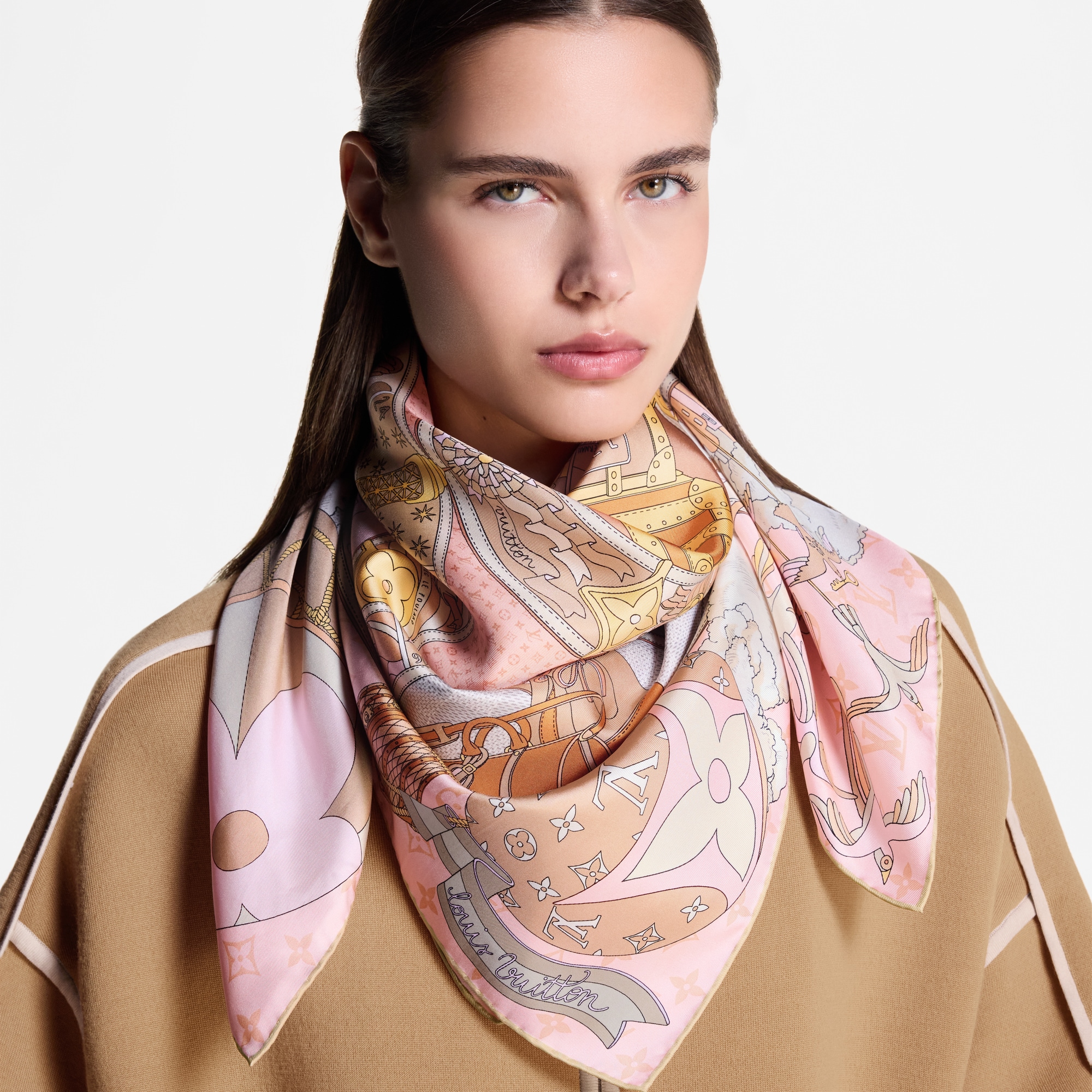 S00 Accessories Silk Squares and Bandeaus  LV Journey Square 90 | Louis Vuitton ® (Product zoom)