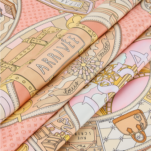S00 Accessories Silk Squares and Bandeaus LV Journey Square 90 | Louis Vuitton ® (Product zoom)