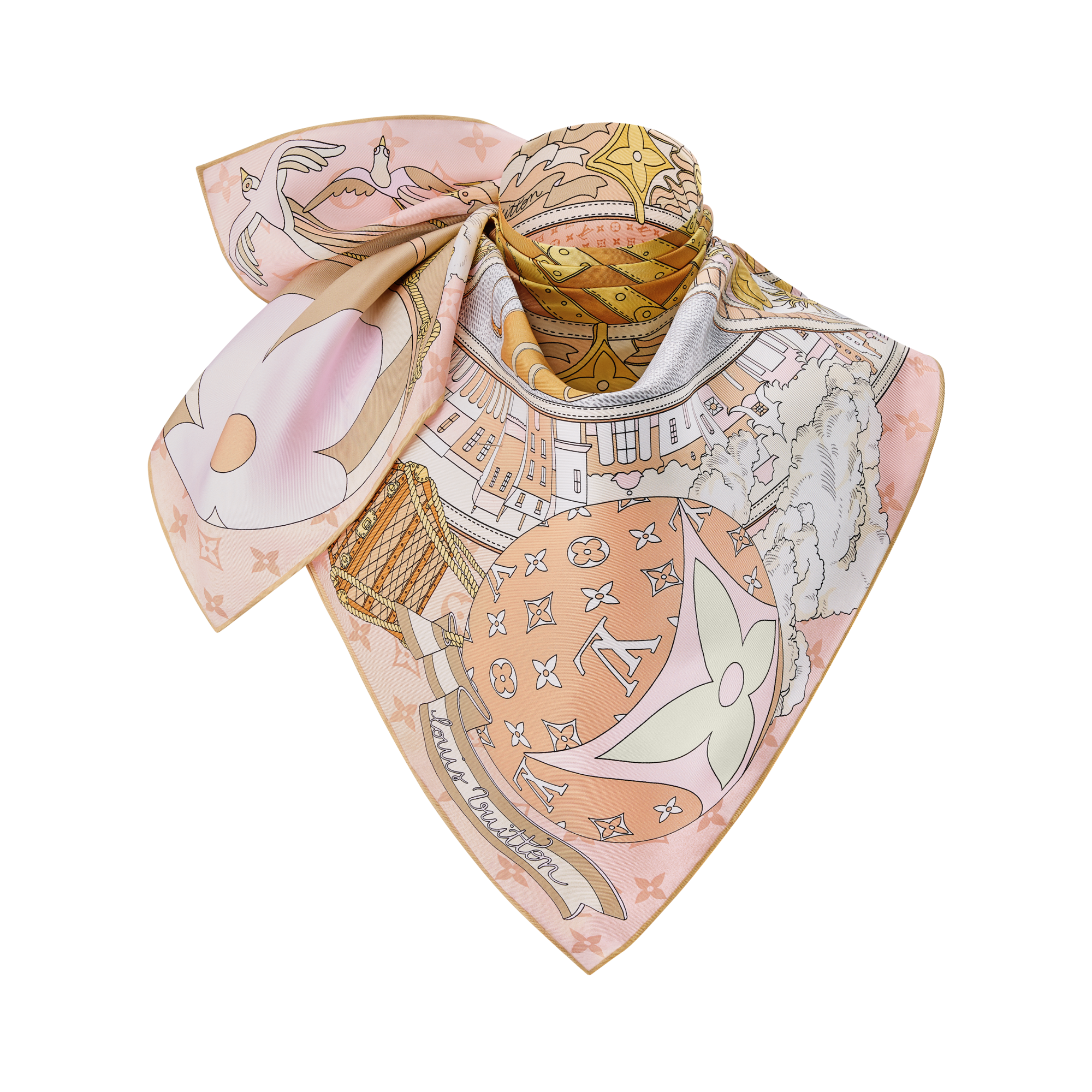 S00 Accessories Silk Squares and Bandeaus  LV Journey Square 90 | Louis Vuitton ® (Product zoom)