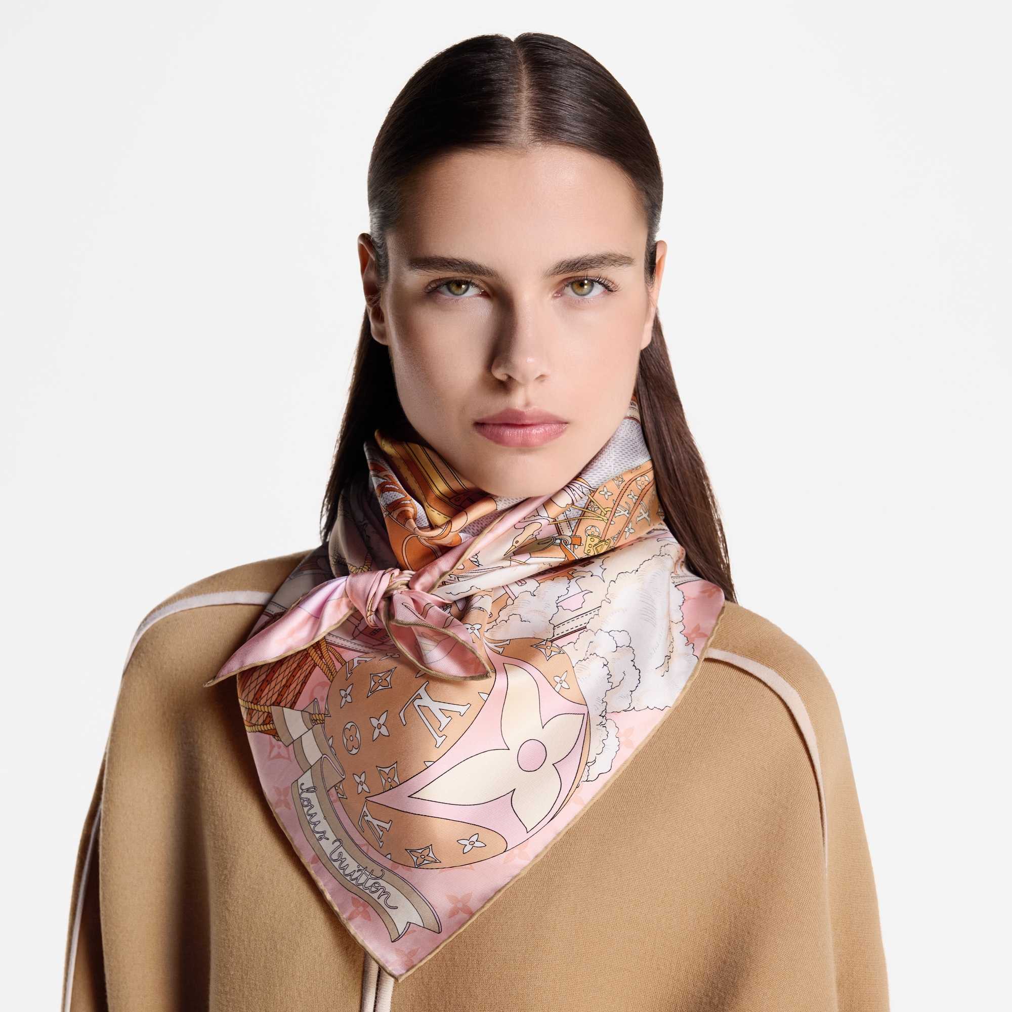 S00 Accessories Silk Squares and Bandeaus  LV Journey Square 90 | Louis Vuitton ® (Product zoom)