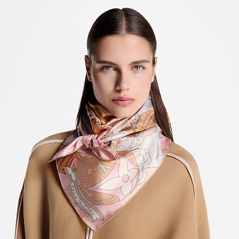S00 Accessories Silk Squares and Bandeaus LV Journey Square 90 | Louis Vuitton ® (Product zoom)