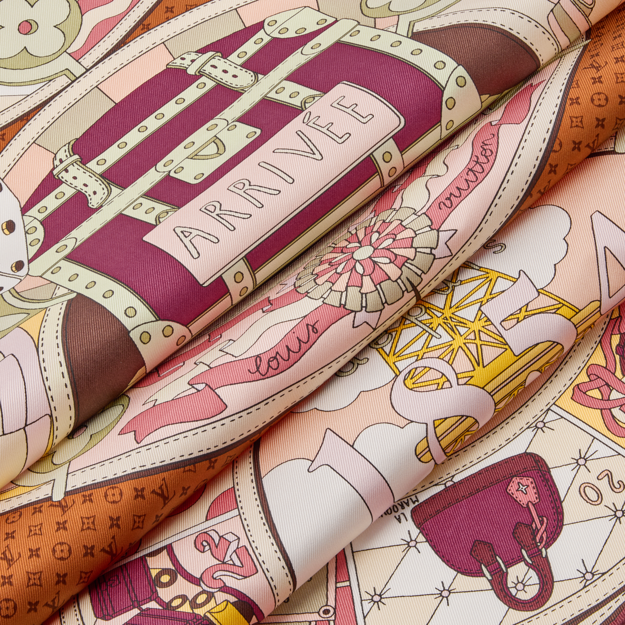 S00 Accessories Silk Squares and Bandeaus  LV Journey Square 90 | Louis Vuitton ® (Product zoom)