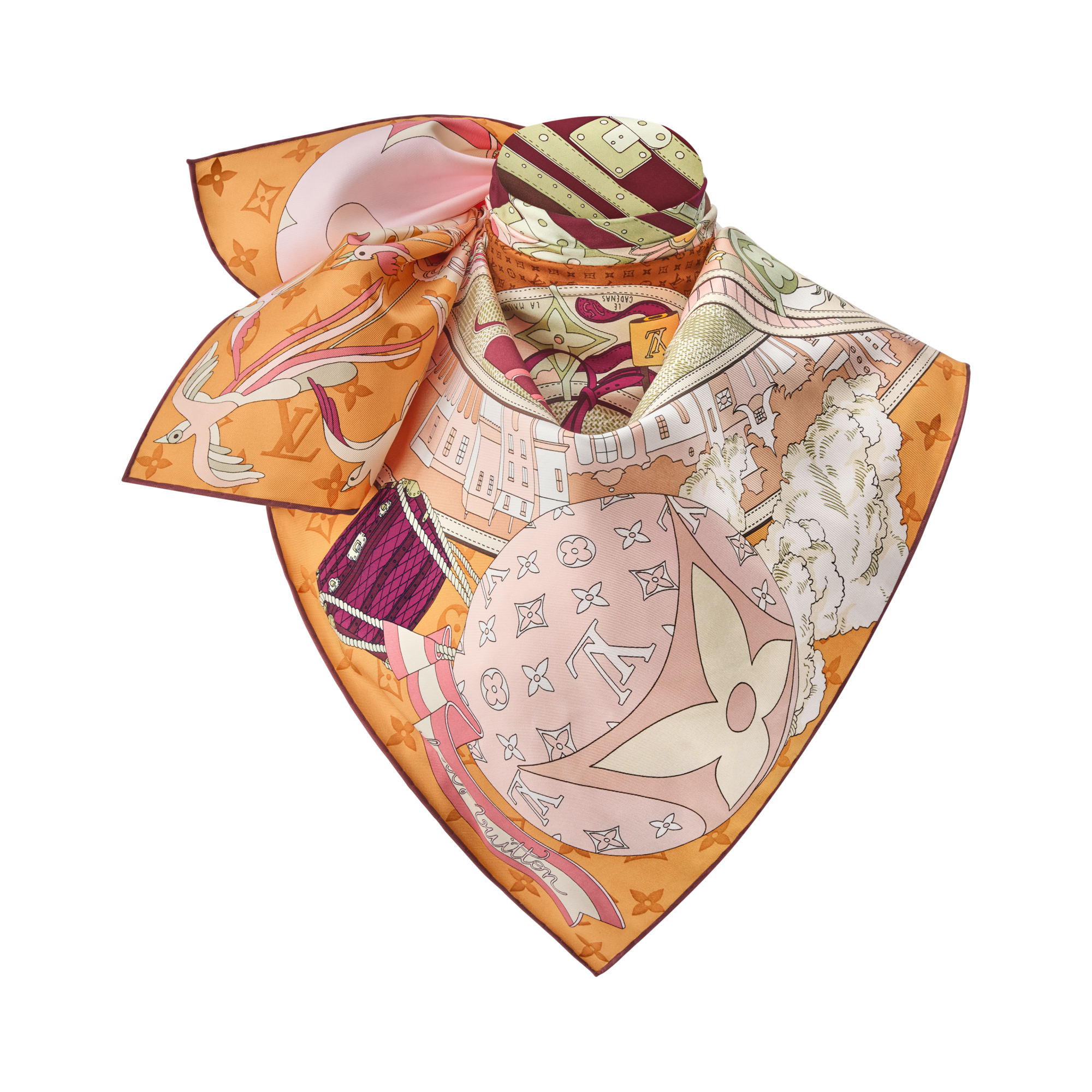 S00 Accessories Silk Squares and Bandeaus  LV Journey Square 90 | Louis Vuitton ® (Product zoom)