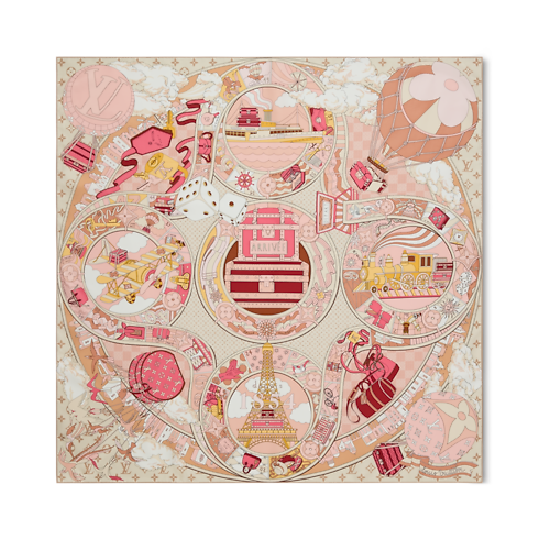 S00 Accessories Silk Squares and Bandeaus LV Journey Square 90 | Louis Vuitton ® (Product zoom)