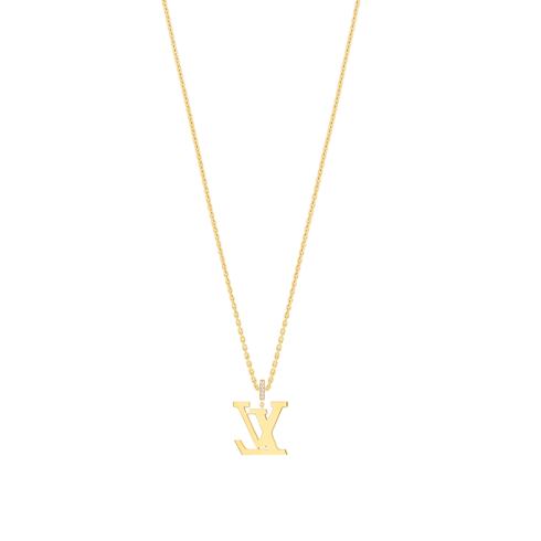 Categories Necklaces and Pendants LV Large Pendant, Yellow Gold And Diamonds | Louis Vuitton ® (Product zoom)