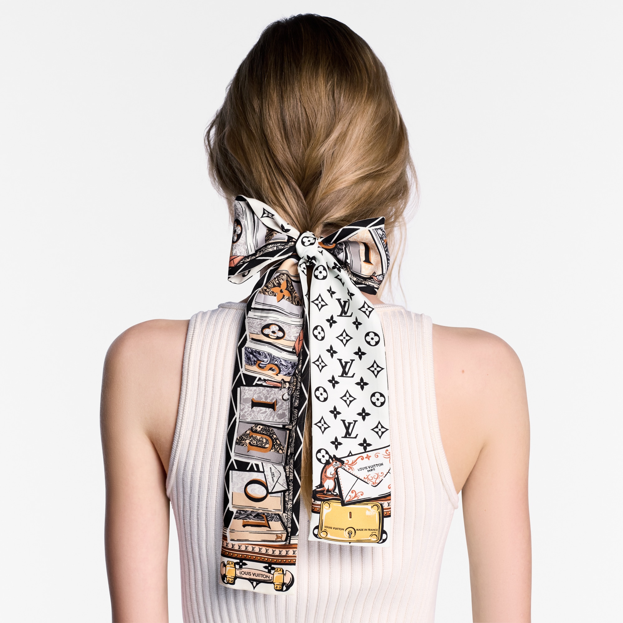 S00 Accessories Silk Squares and Bandeaus  LV Library Bandeau | Louis Vuitton ® (Product zoom)