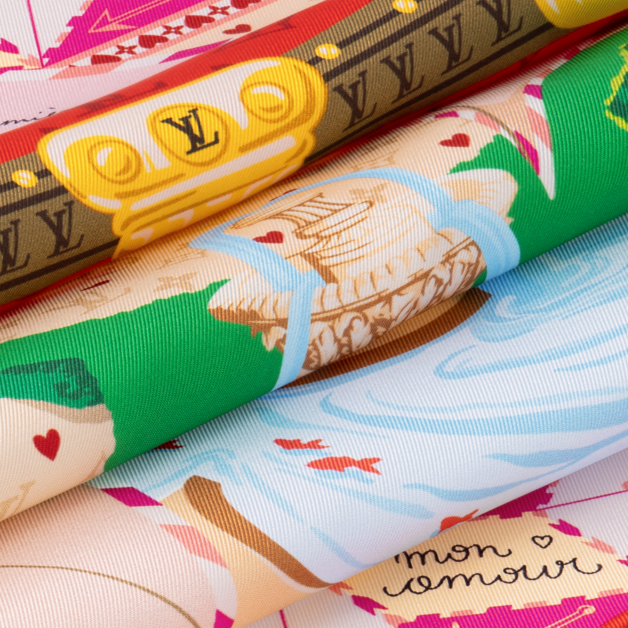 S00 Accessories Silk Squares and Bandeaus  LV Love Letters Square 70 | Louis Vuitton ® (Product zoom)