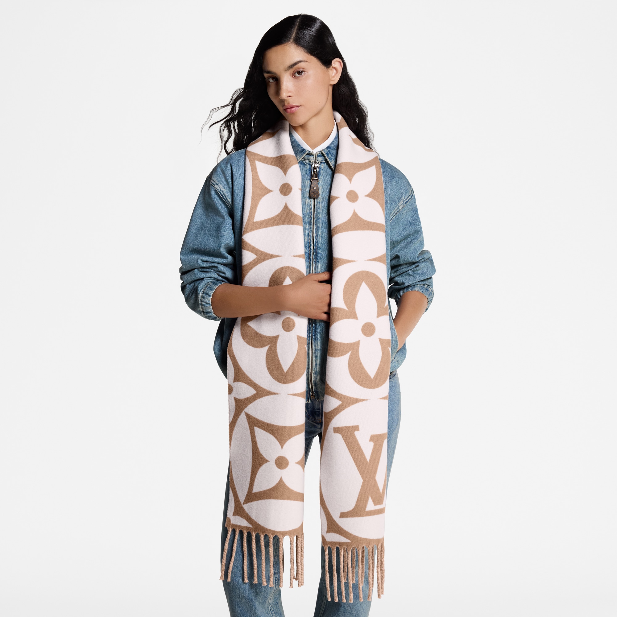 S00 Accessories Scarves LV Medallion Scarf | Louis Vuitton ® (Product zoom)