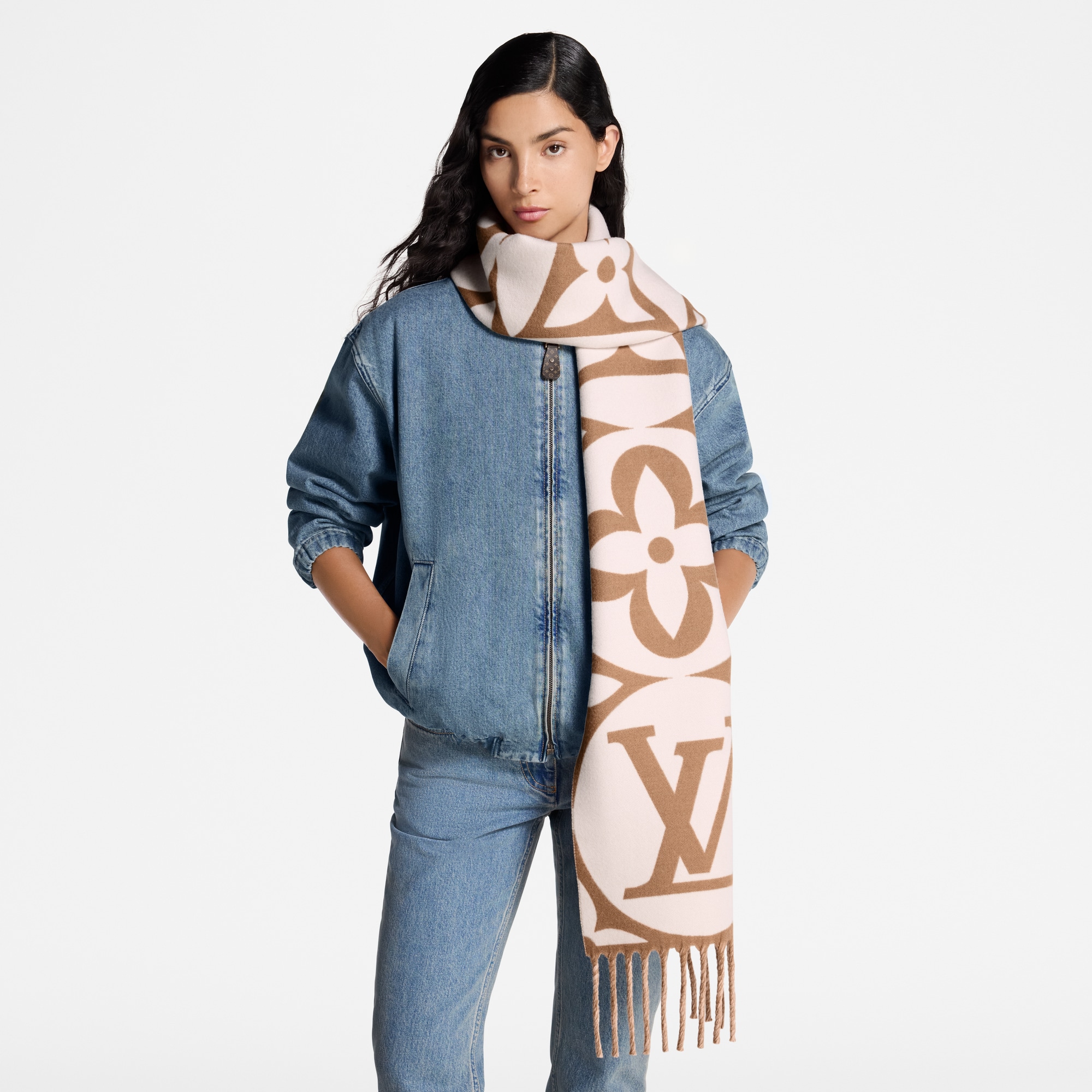 S00 Accessories Scarves LV Medallion Scarf | Louis Vuitton ® (Product zoom)