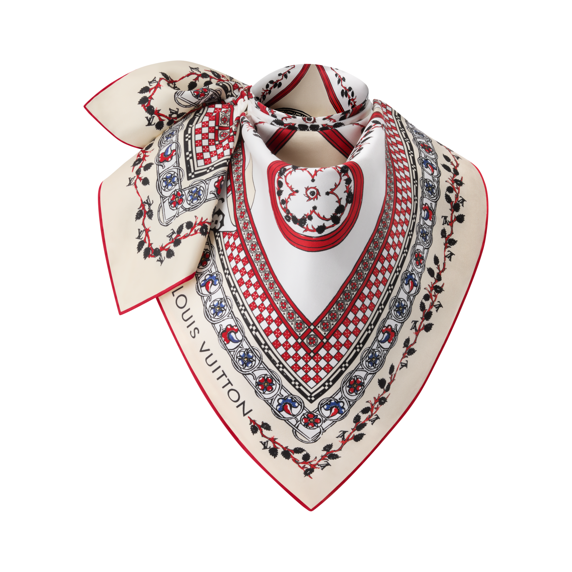 S00 Accessories Silk Squares and Bandeaus  LV Medieval Flowers Square 90 | Louis Vuitton ® (Product zoom)