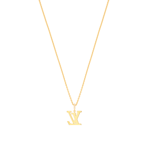 Categories Necklaces and Pendants LV Medium Pendant, Yellow Gold And Diamonds | Louis Vuitton ® (Product zoom)